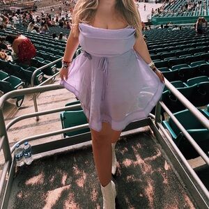 Lavender Strapless Dress